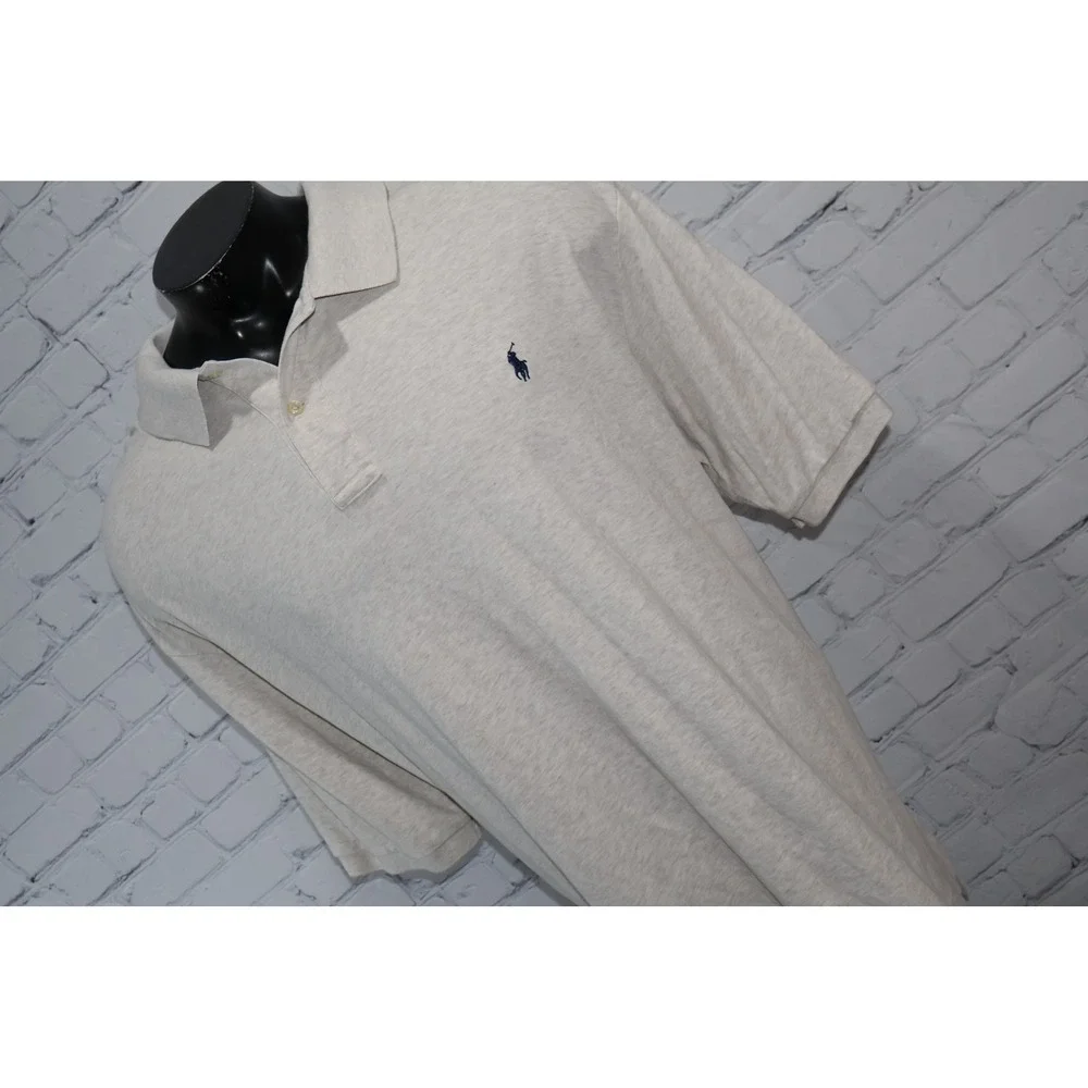 Polo Ralph Lauren Polo Golf Shirt Mens 4XB BIG Heather Gray Pony Logo